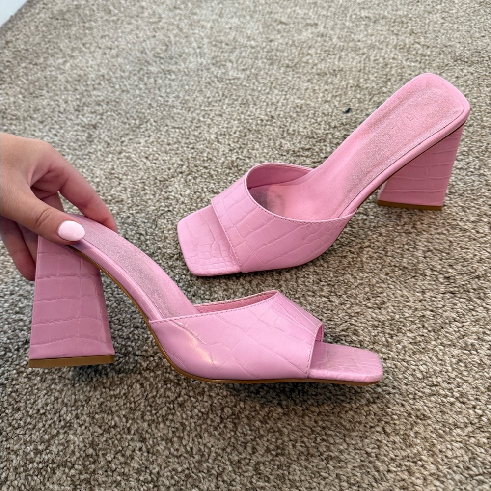 Billini Pink Croc Heels